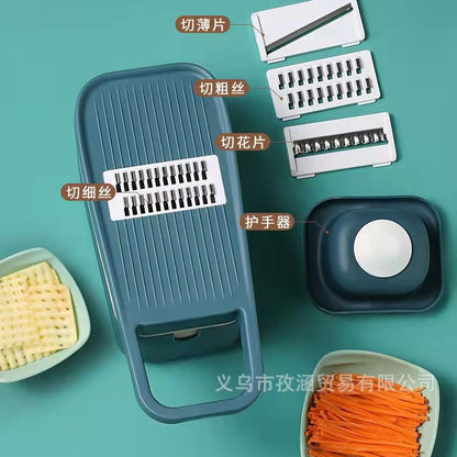 A shredded potato artifact, multi-functional cutting and shredding kitchen, household slicing, shredding, silk applicator, multi-purpose for salad