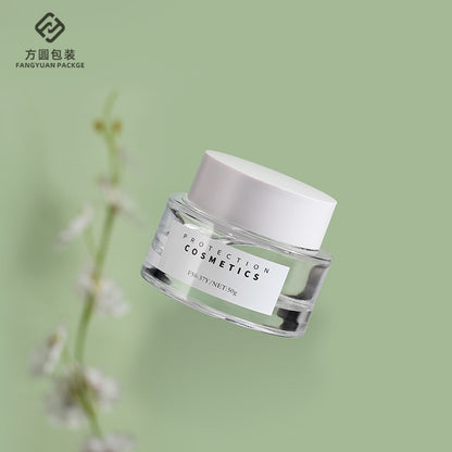 A New product straight round thick bottom glass cream bottle, dropper essential oil bottle, cosmetic bottle, lotion bottle in stock - Mixbatch