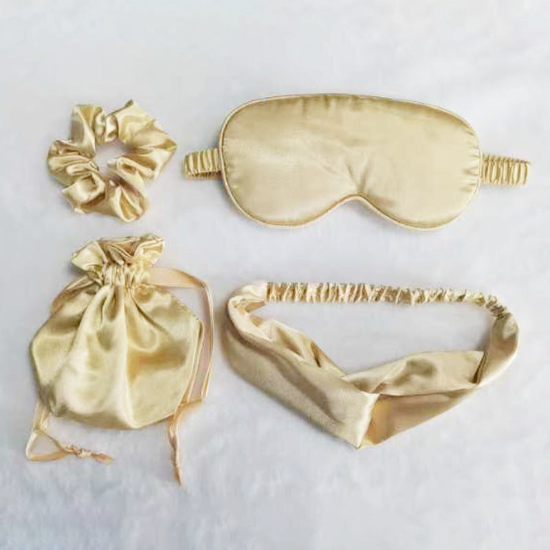 A four-piece set of blindfold hair band