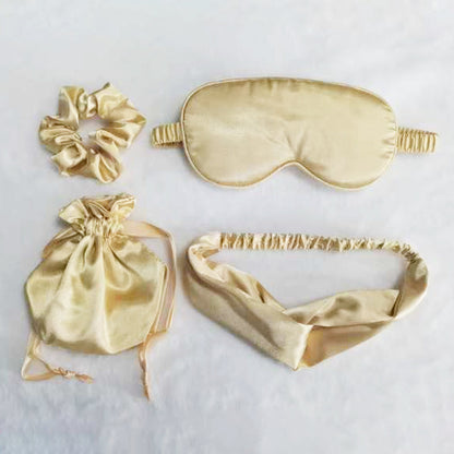 A four-piece set of blindfold hair band
