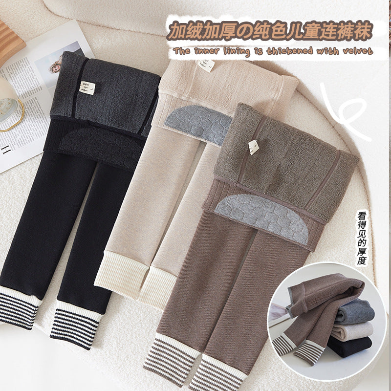 A children's winter fleece leggings