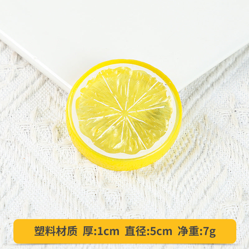 A Fake fruit slice Lemon slice Watermelon slice Fake cherry decoration photo Fruit props High imitation fruit slice model