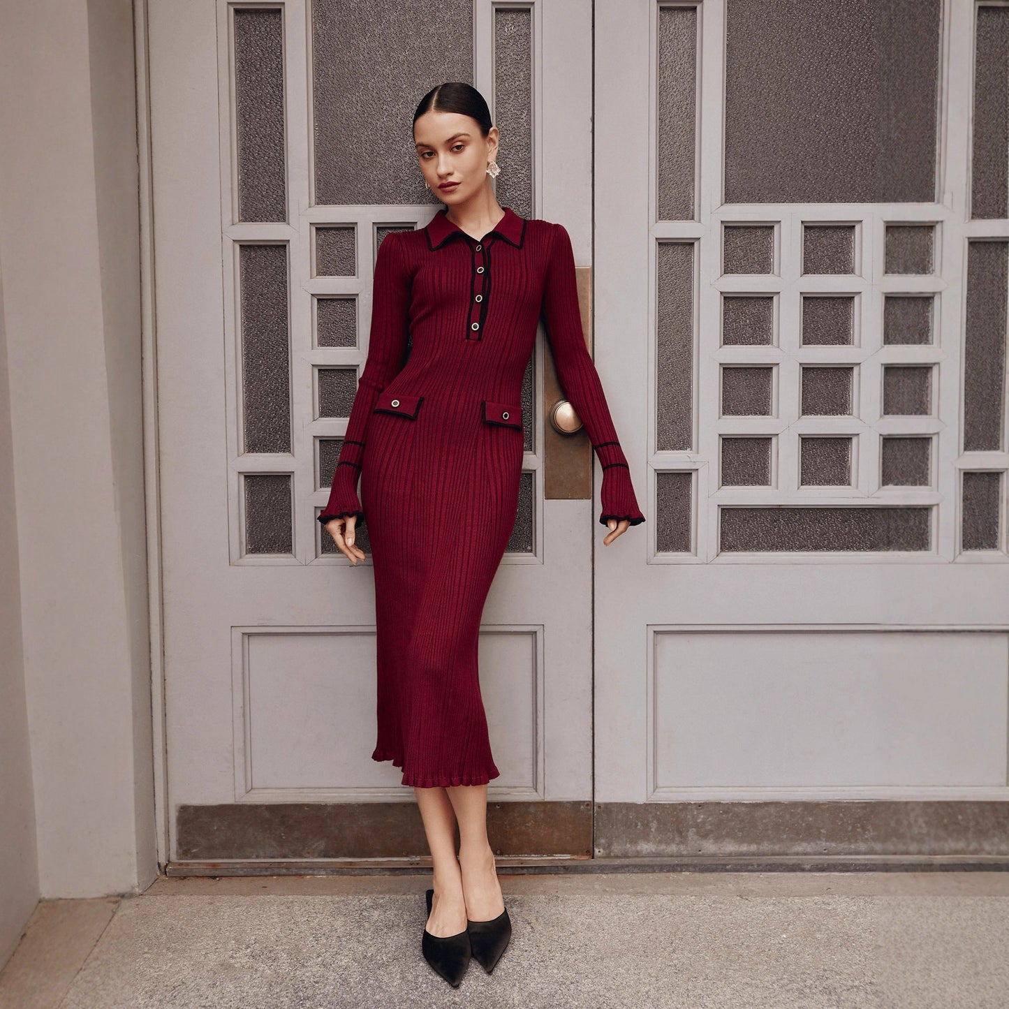 A knitted dress