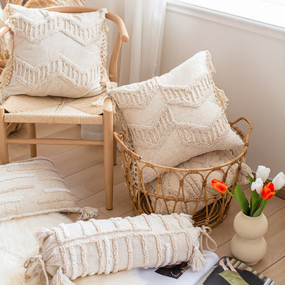 A throw pillow pillowcase