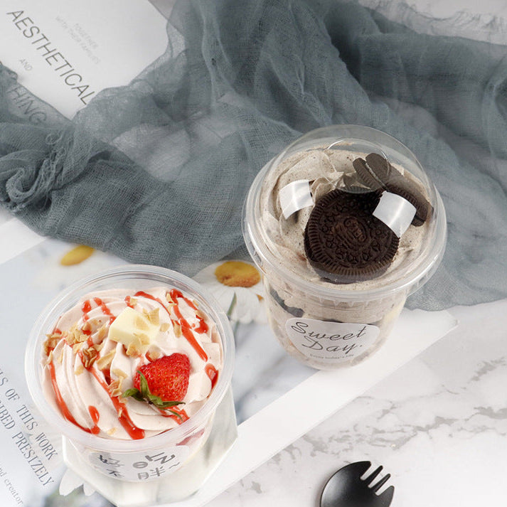 A Melaleuca Fruit Wood Bran Ice Cream Sundae Ice Cream Chubby Cup Mousse Cake Cup U-shaped Cup