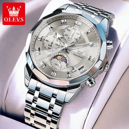 Custom watch design A Solid Steel Belt Butterfly Buckle Watch Watch