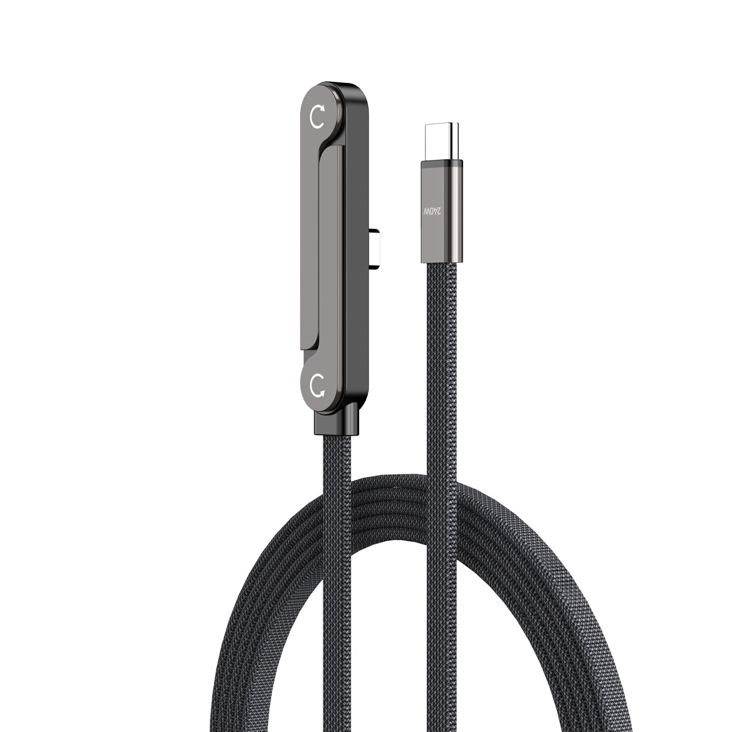 A 240W fast charging Type-C elbow data cable
