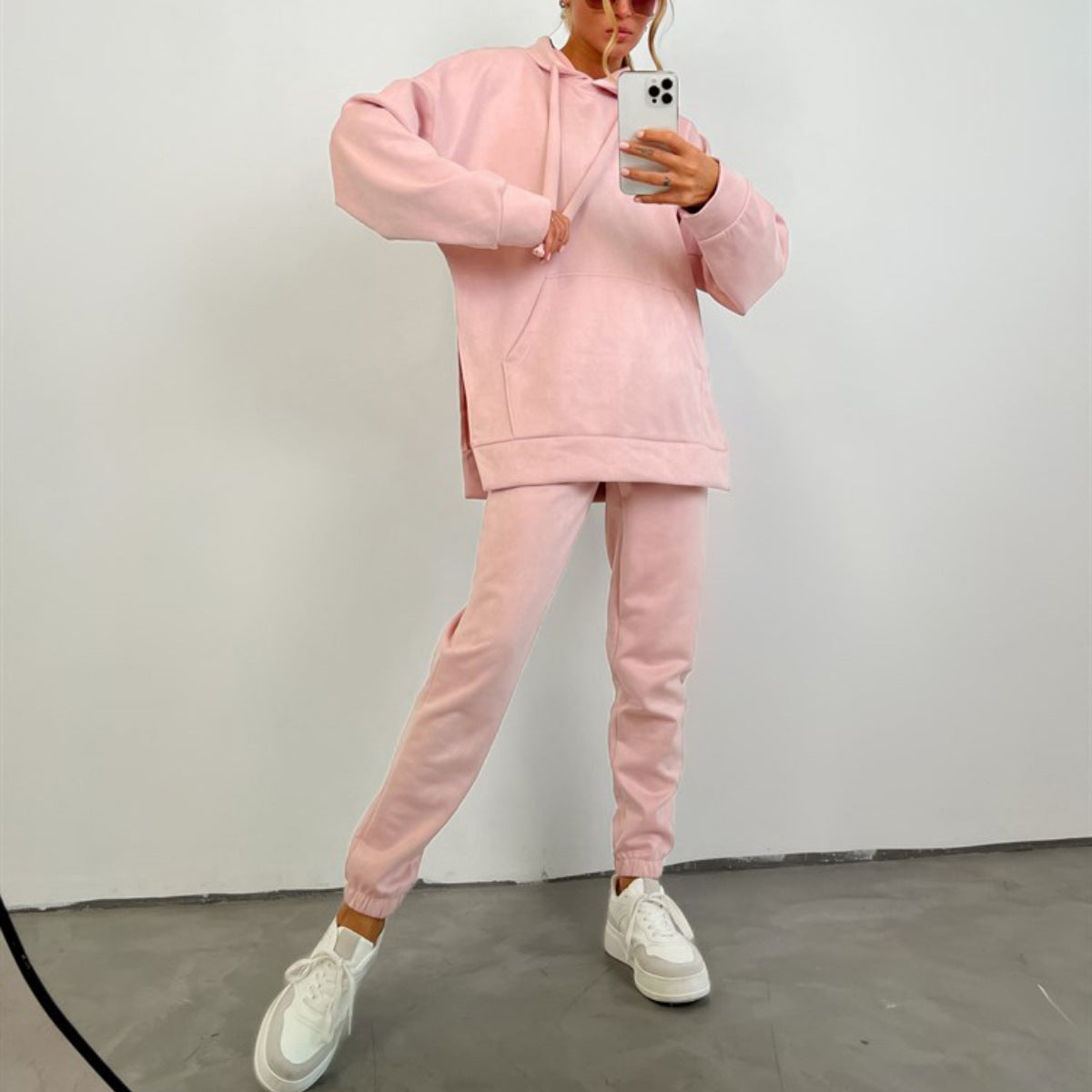 A sweater trousers set