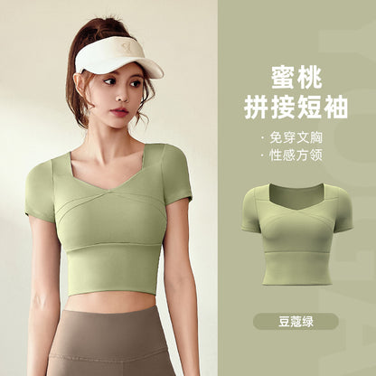 A Yoga suit Naked high elastic yoga suit Slim fit sports thin outdoor fitness suit women