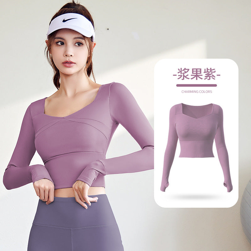 A High elastic, slim and thin yoga suit, nude suit, high waist running sports fitness suit