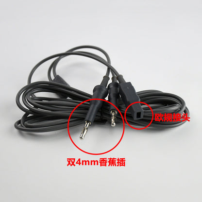 A Reusable bipolar coagulation clamp cable 4mm banana plug connection snake ESU-006C