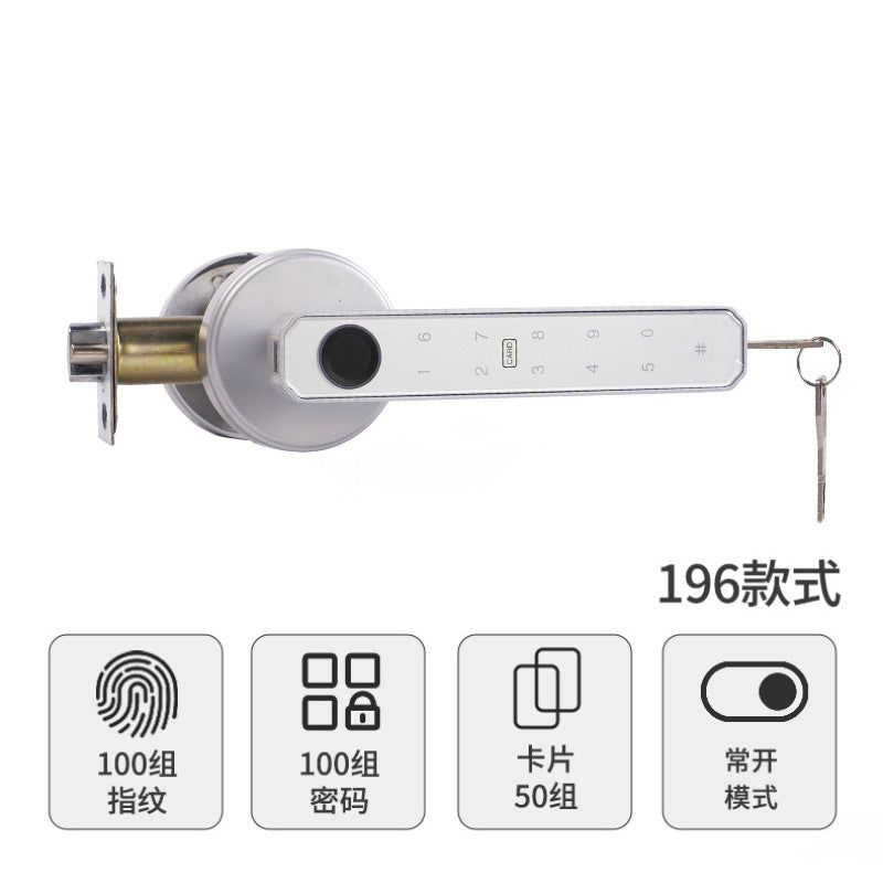 A Indoor Wooden Door Graffiti Fingerprint Lock One Grip Open Home Electronic Lock Spherical Smart Lock Combination Lock