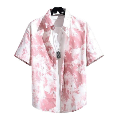 A short-sleeved printed shirt