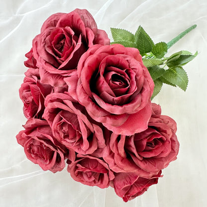 A 9 head Anna rose wedding home decoration rose auditorium hotel scene set DIY design fake flower