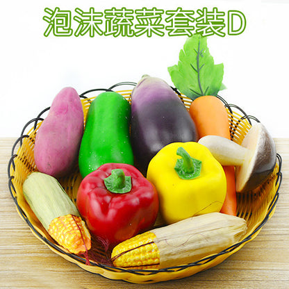A simulated vegetable early education props studio shooting props window ornaments fake cabbage radish fake vegetables