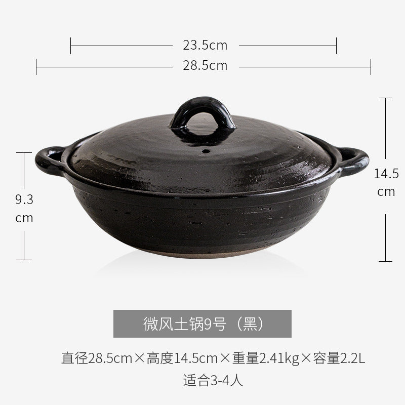 A clay soup pot