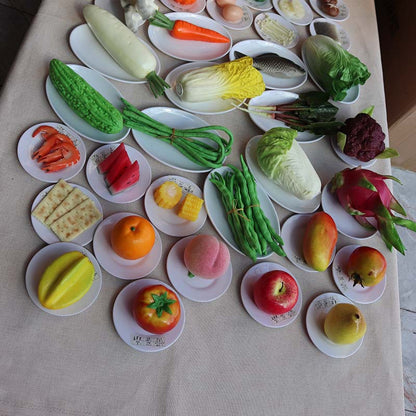 Simulated food model Residents' dietary balance Pyramid model Exchange props Plastic Reasonable nutrition textbook