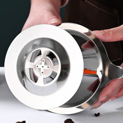 A Stainless steel coffee filter coffee filter filter cup hand brewing coffee utensils set filter paper drip filter cup