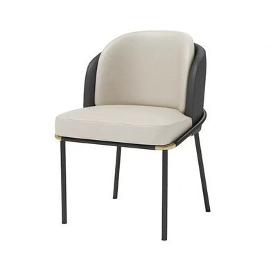 A metal leather seat chair