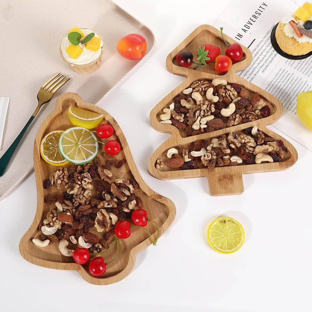 A Cute Christmas Tree Plate Grid Bamboo