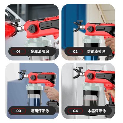 A Electric lithium battery high voltage airless sprayer Spray gun Paint paint latex paint sprayer Handheld spray gun