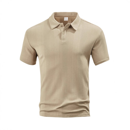 A summer new European and American cross-border men's short-sleeved jacquard polo shirt Amazon men's lapel texture t-shirt top