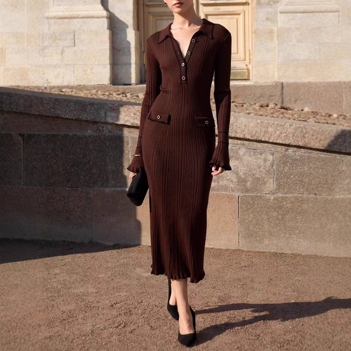 A knitted dress