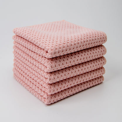 A Corn kernels dishcloth wholesale thickened water absorption and oil removal microfiber kitchen towel multi-functional cleaning rag