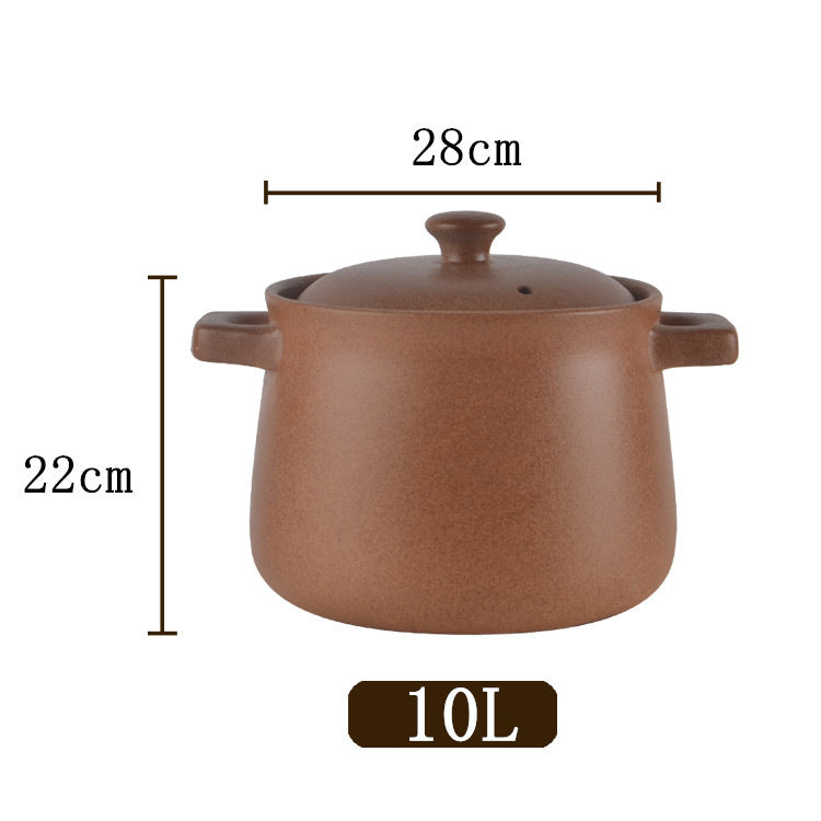 A terracotta casserole soup