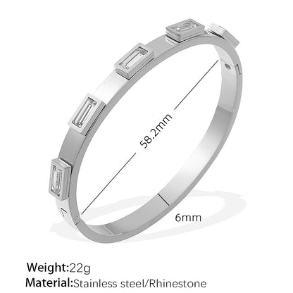 A European and American hot selling ins style titanium steel bracelet hexagram star snap buckle bracelet 18k gold-plated stainless steel zircon bracelet