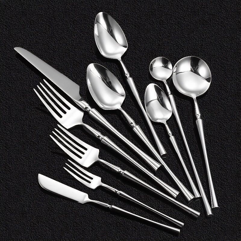 A stainless steel cutlery