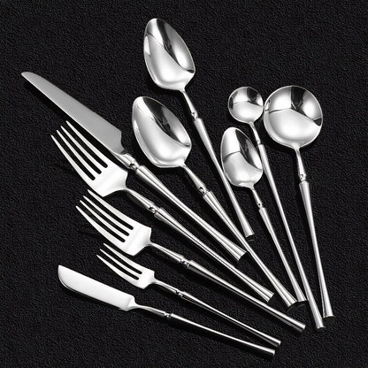 A stainless steel cutlery