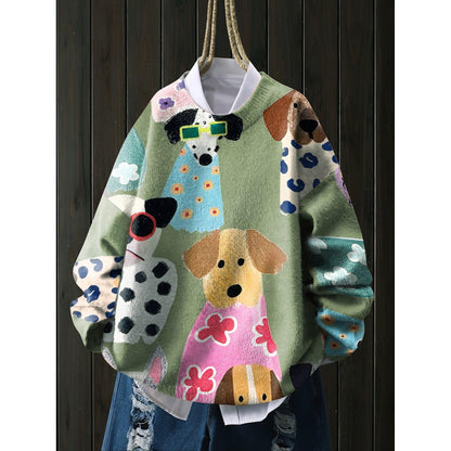 A printed sweater