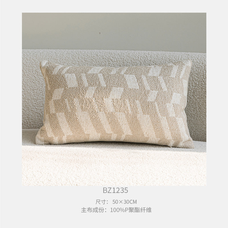 A jacquard throw pillow