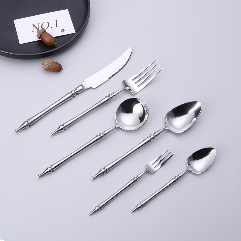 A stainless steel cutlery