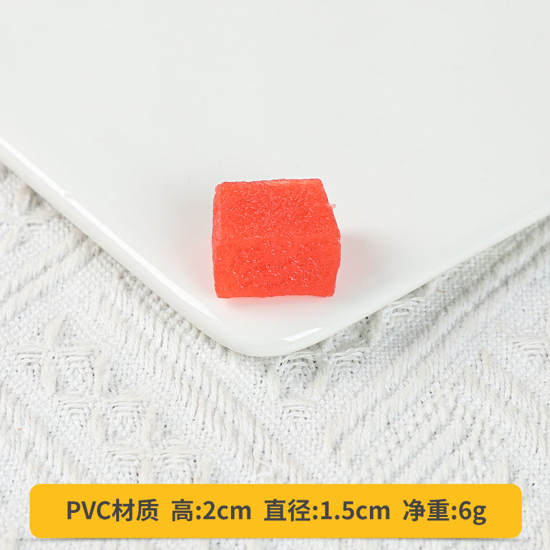 A Fake fruit slice Lemon slice Watermelon slice Fake cherry decoration photo Fruit props High imitation fruit slice model