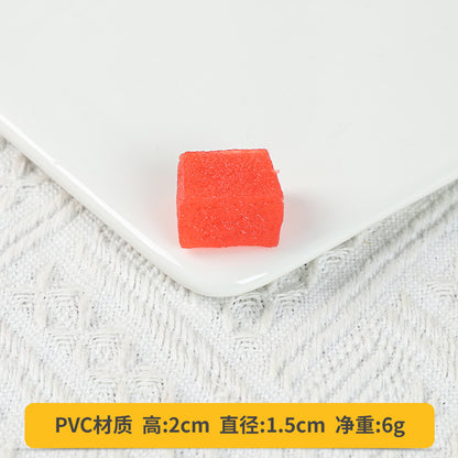 A Fake fruit slice Lemon slice Watermelon slice Fake cherry decoration photo Fruit props High imitation fruit slice model