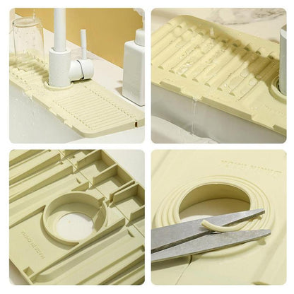 A faucet drain pad splash-proof silicone