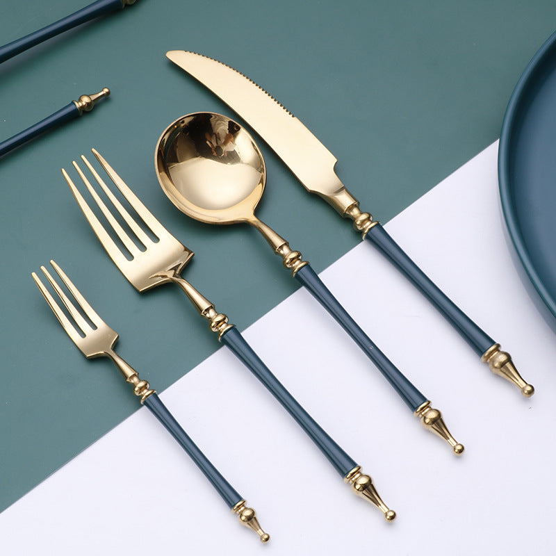 A stainless steel cutlery