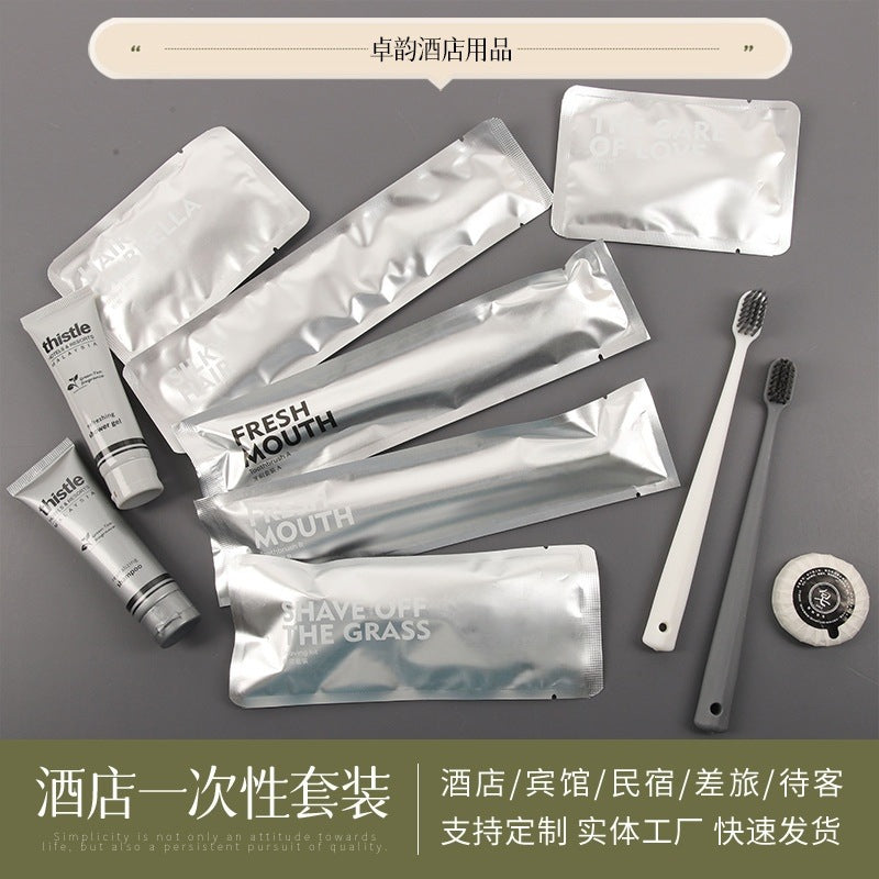 Hotel disposable toiletries set aluminum film bag