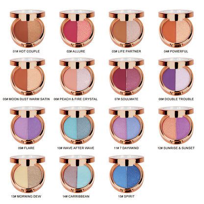 A two color eyeshadow —— Customizable logo MOQ 100 pieces