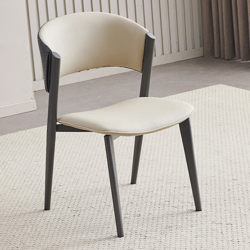 A leather metal seat