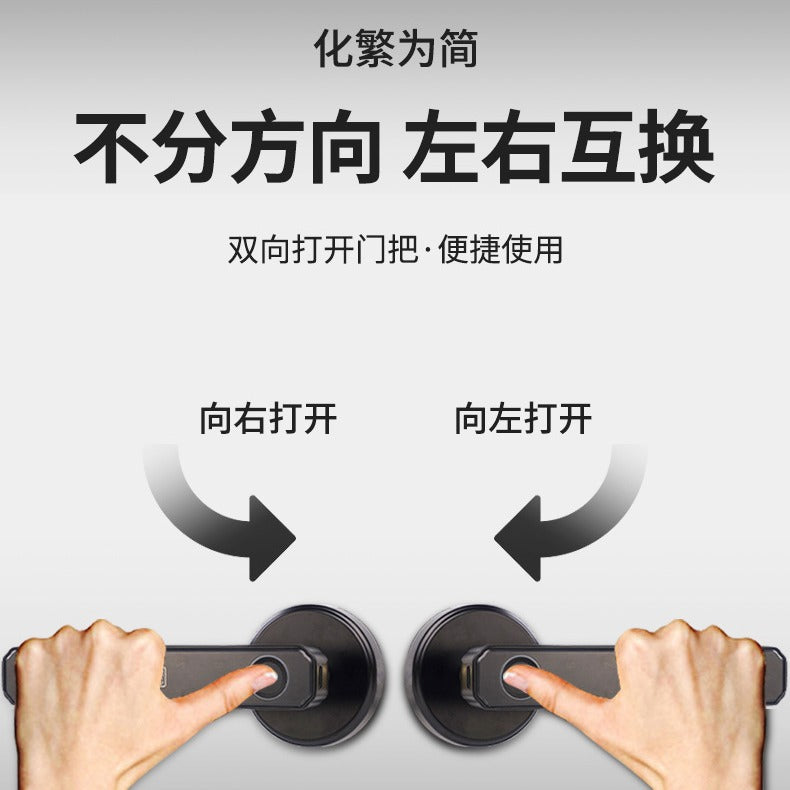 A Indoor Wooden Door Graffiti Fingerprint Lock One Grip Open Home Electronic Lock Spherical Smart Lock Combination Lock