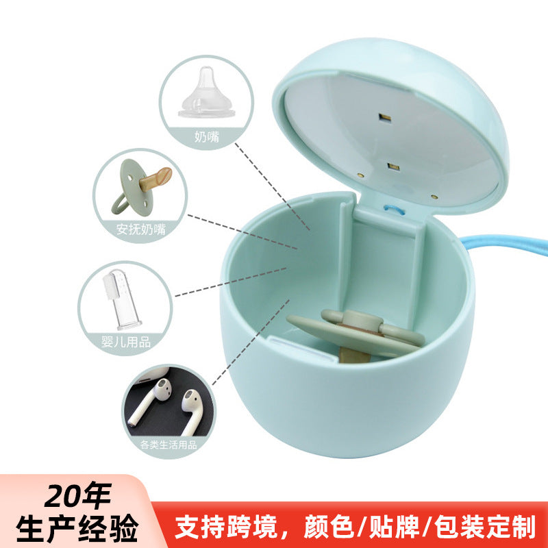 A New Portable Intelligent Induction UV Sterilization Disinfection Box LED UV Baby Pacifier Storage Sterilizer