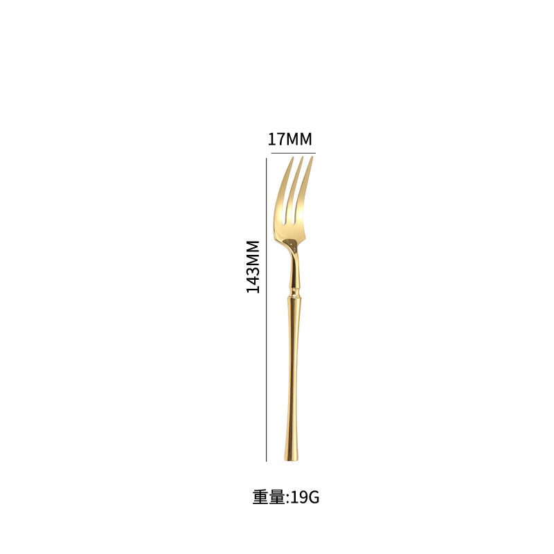 A stainless steel tableware