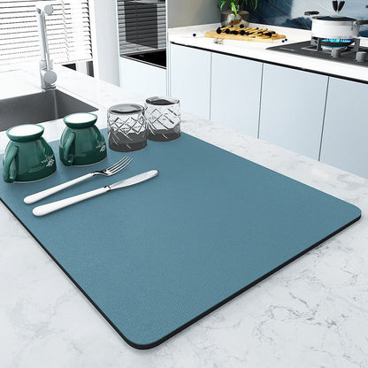 A Solid color kitchen drain pad New diatom mud desktop pool Wear-resistant suction pad Anti-scalding heat insulation pad