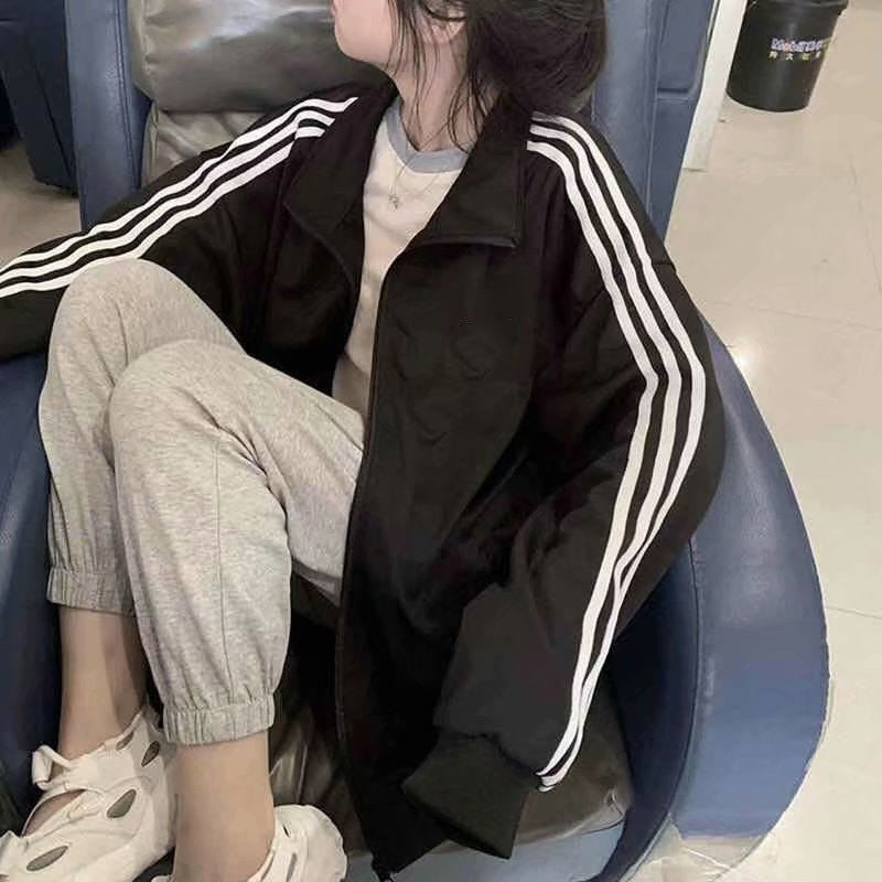 B2-m16 Spring and summer new three-bar coat women's Korean version thin jacket - Mixbatch