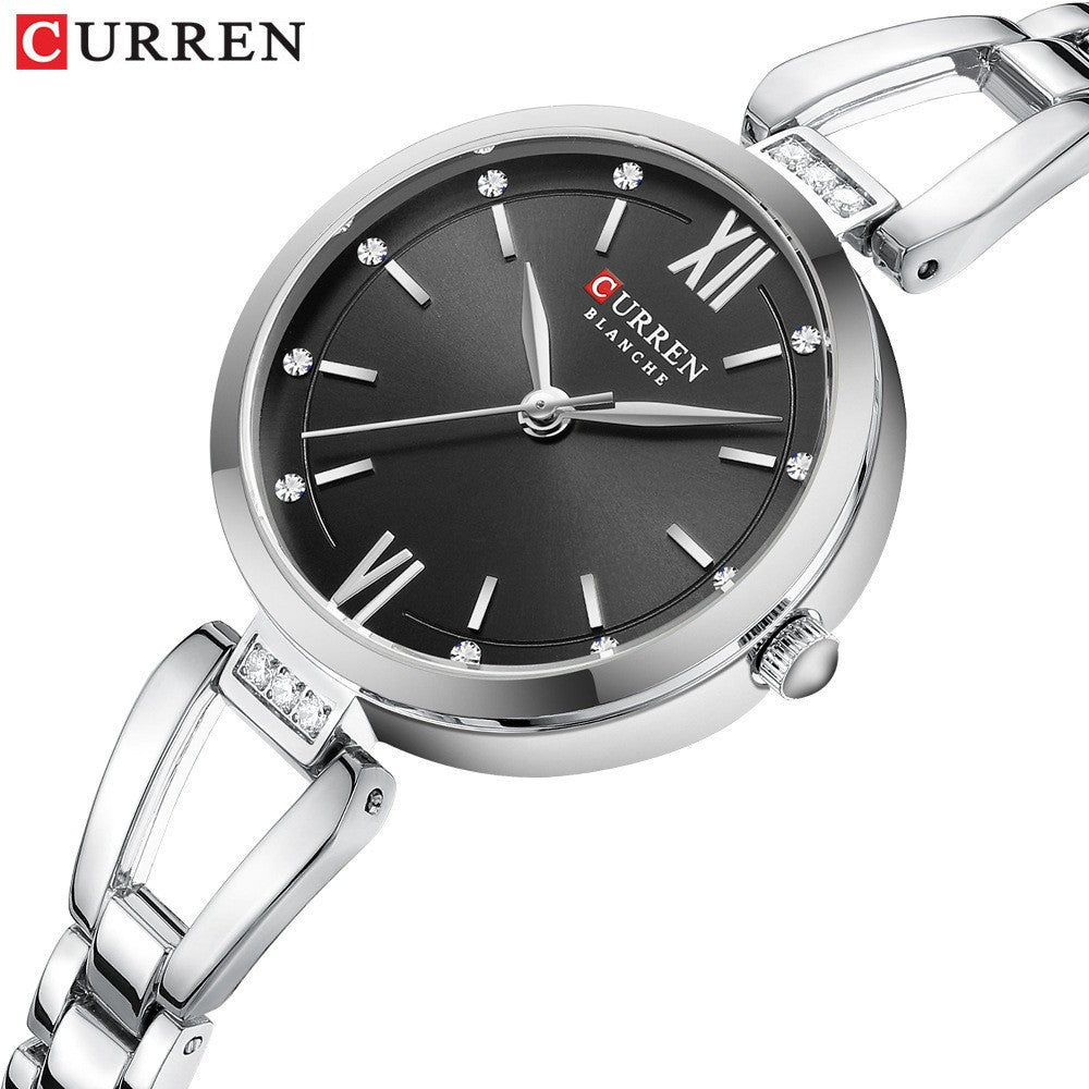 A 9092 Women's Watch Steel Bracelet with Watch Simple Ladies Quartz Bracelet Watch