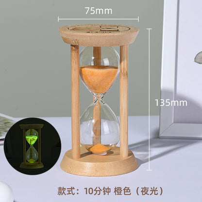 A hourglass ornament