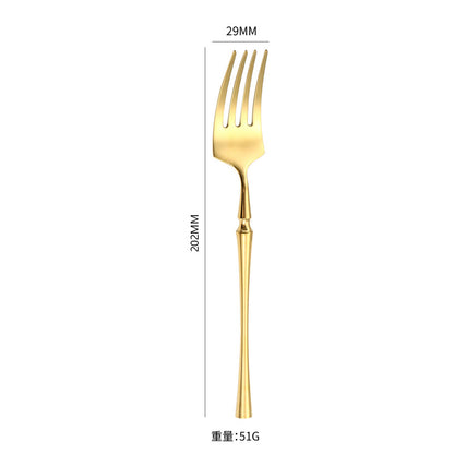 A stainless steel cutlery